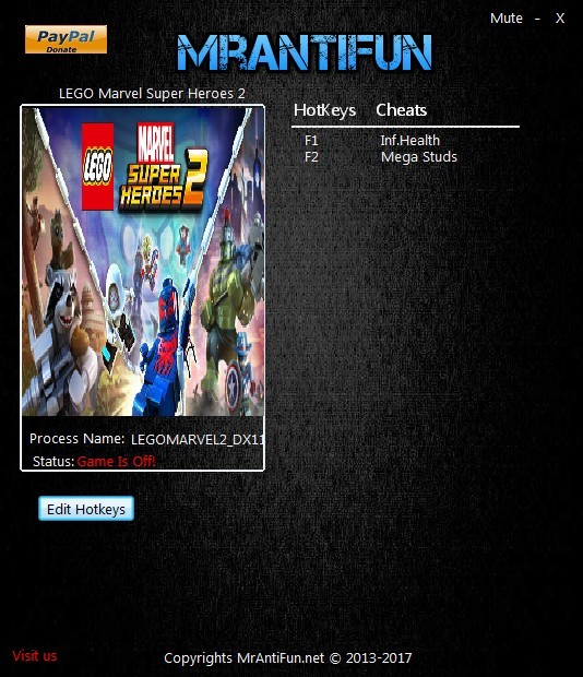 Трейнер +2 для версии 1.0 от MrAntiFun