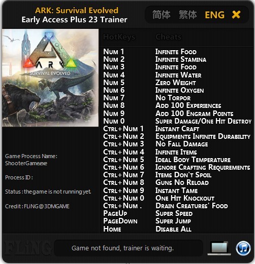 Трейнер +23 для версии Early Access: 31.05.2017 от FLiNG