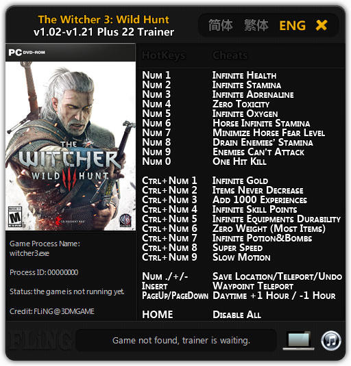 Трейнер +23 для версии 1.21 от FLiNG