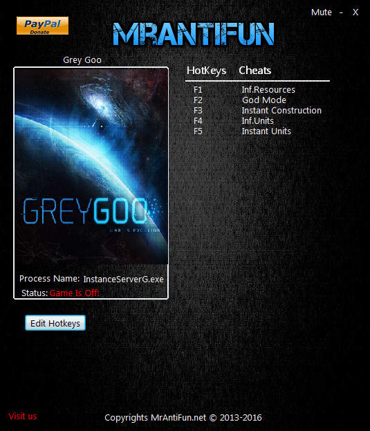 Трейнер +5 для версии v0.34.601126 от MrAntiFun