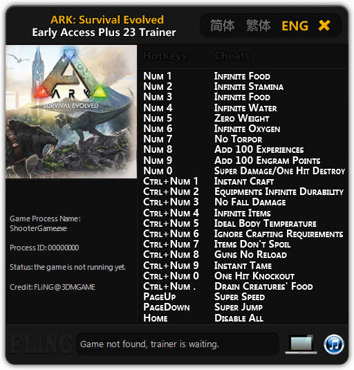 Трейнер +23 для версии Early Access: 2016.11.27 от FLiNG
