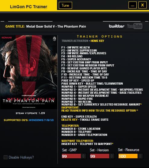 Трейнер +26 для версии 1.09 от LinGon