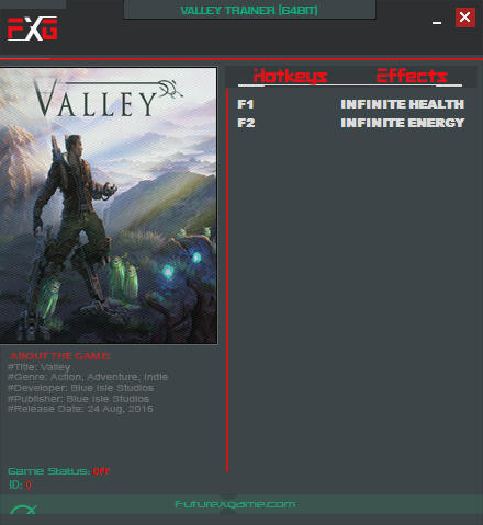 Трейнер +2 для версии 1.0 от FutureX
