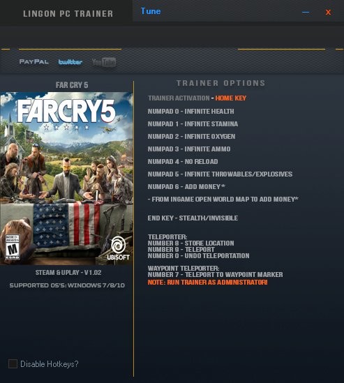 Трейнер +10 для версии 1.02 от LinGon