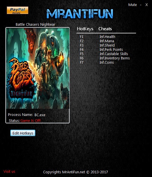 Трейнер +7 для версии от 10.29.2017 от MrAntiFun