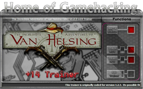 Трейнер +14 для версии 1.2.3 (Steam; x64) от HoG