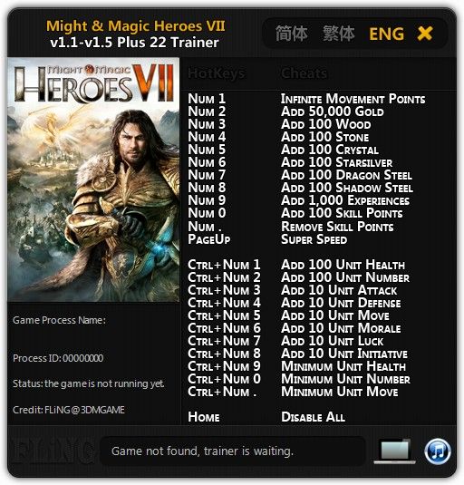 Трейнер +22 для версии 1.1 - 1.5 от FLiNG