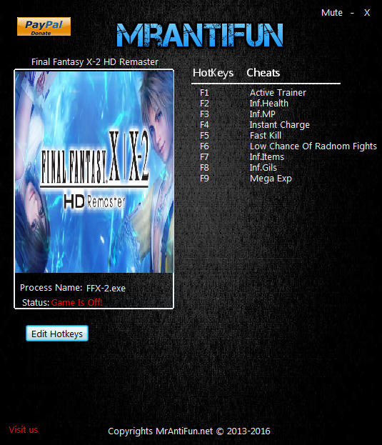 Трейнер +8 для версии 1.00 от MrAntiFun