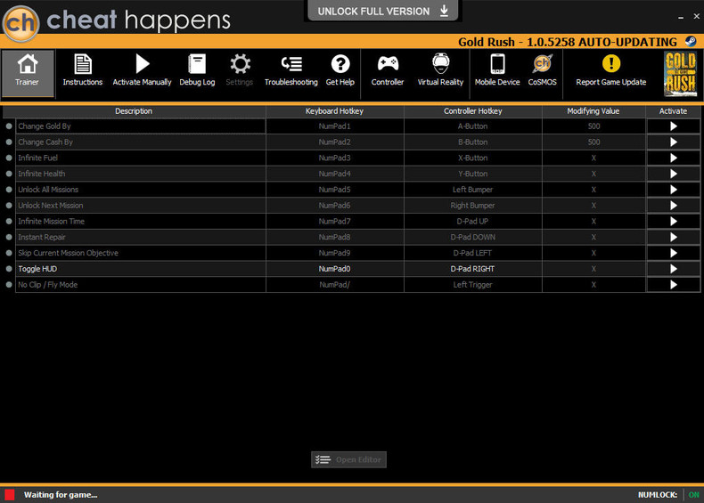 Трейнер +11 для версии 1.0.5258 от Cheat Happens