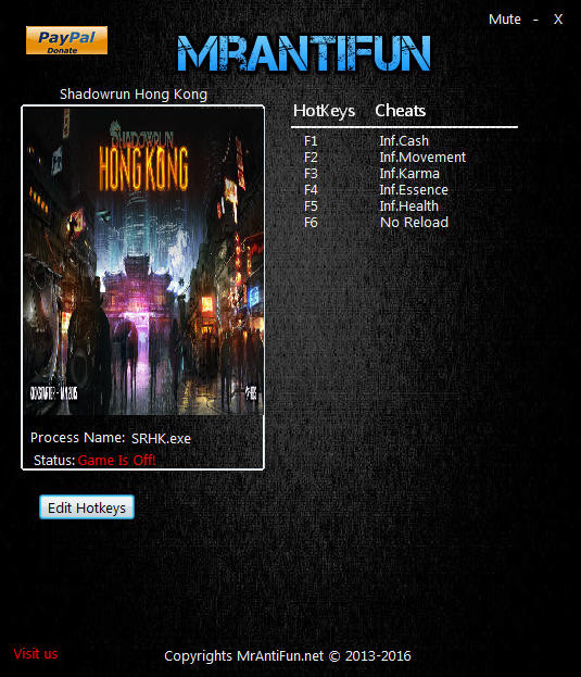 Трейнер +6 для версии 3.1.2 от MrAntiFun