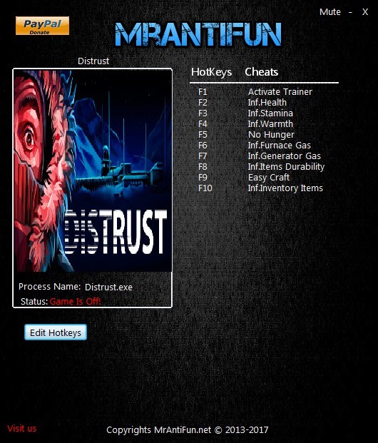 Трейнер +9 для версии 1.00 от MrAntiFun