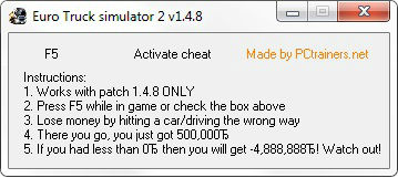 Трейнер +1 для версии 1.4.8 от PCtrainers