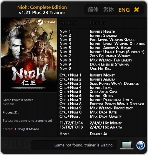 Трейнер +23 для версии 1.21 от FLiNG