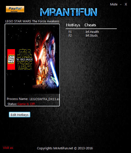 Трейнер +2 для версии 1.00 от MrAntiFun