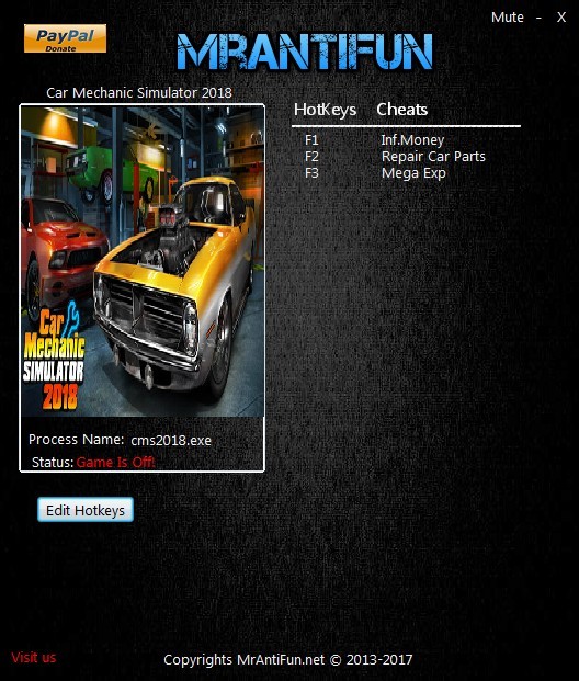 Трейнер +3 для версии 1.0.6 от MrAntiFun