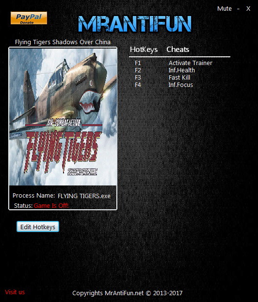 Трейнер +3 для версии 1.00 от MrAntiFun