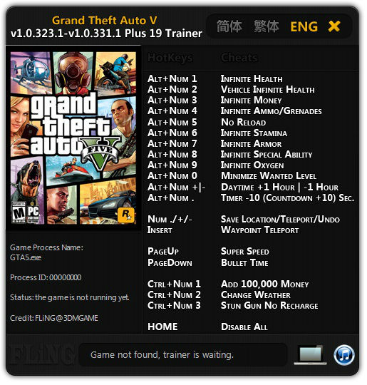 Трейнер +19 для версии b1.0.323.1 - b1.0.331.1 от FLiNG