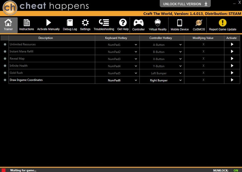 Трейнер +6 для версии STEAM 1.4.013 от CheatHappens.com