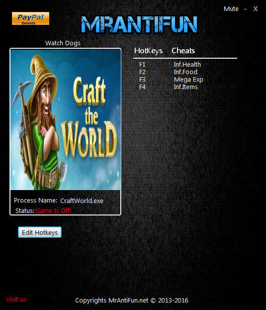 Трейнер +5 для версии 1.3.004 от MrAntiFun