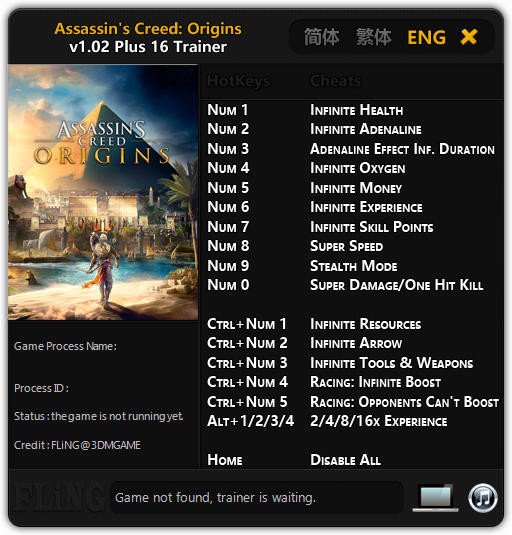 Трейнер +16 для версии 1.02 от FLiNG
