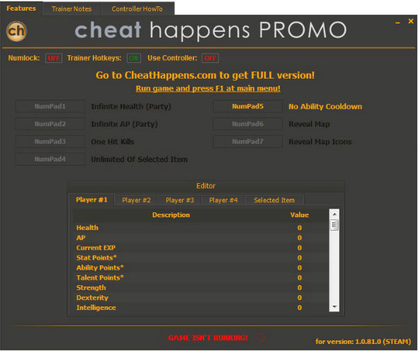 Трейнер +1 для версии 1.0.81.0 (Steam) от CH
