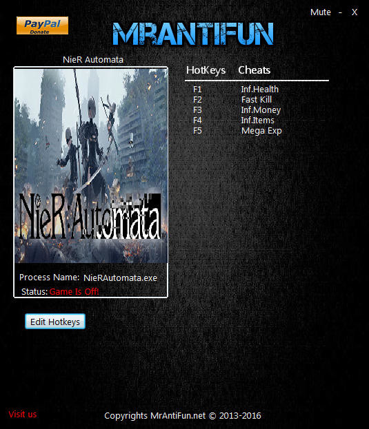 Трейнер +5 для версии 1.00 от MrAntiFun