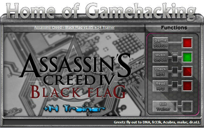 Трейнер +14 для версии 1.05 от Gamehacking Community