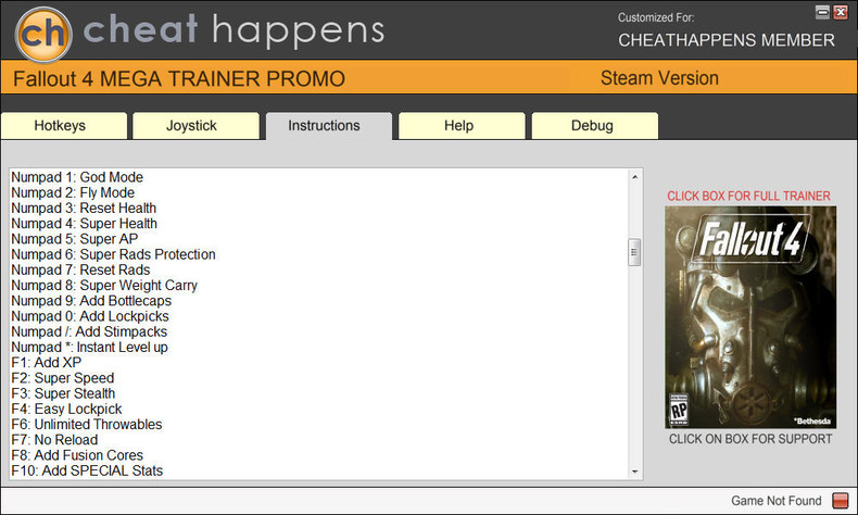 Трейнер +25 для версии 1.10.89.0.0 от CheatHappens.com