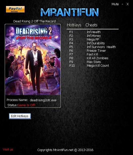 Трейнер +9 для версии с установленным обновлением от 20.08.2016 от MrAntiFun