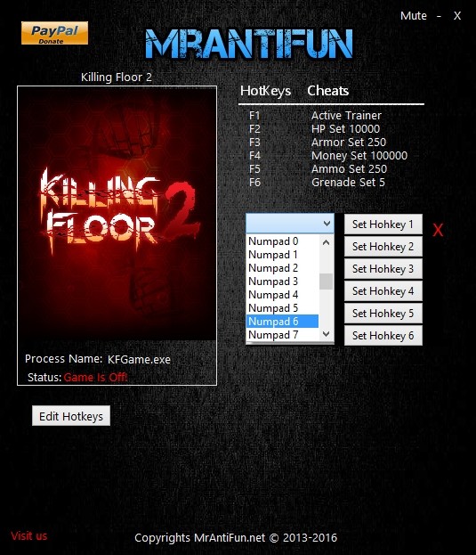 Трейнер +5 для версии 1056 от MrAntiFun