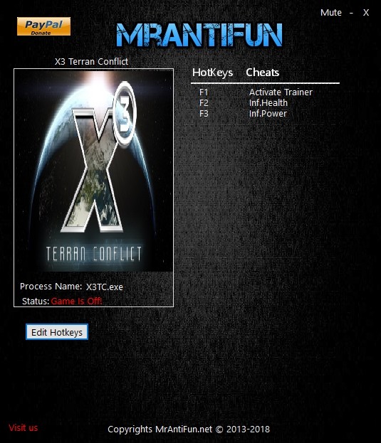 Трейнер +2 для версии 3.4 от MrAntiFun