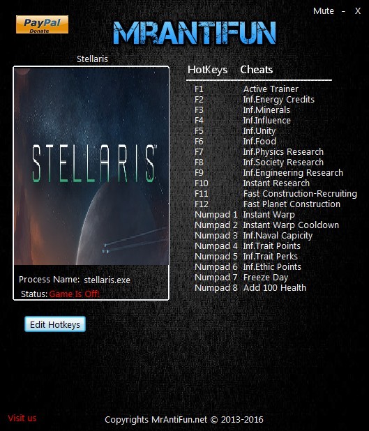 Трейнер +19 для версии 1.6.1 от MrAntiFun