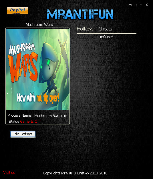 Трейнер +1 для версии от 04.07.2016 от MrAntiFun