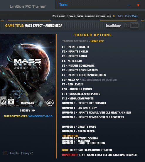 Трейнер +20 для версии 1.04 от LinGon