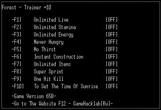 Трейнер +10 для версии 0.65 x64 Steam от LIRW / GHL