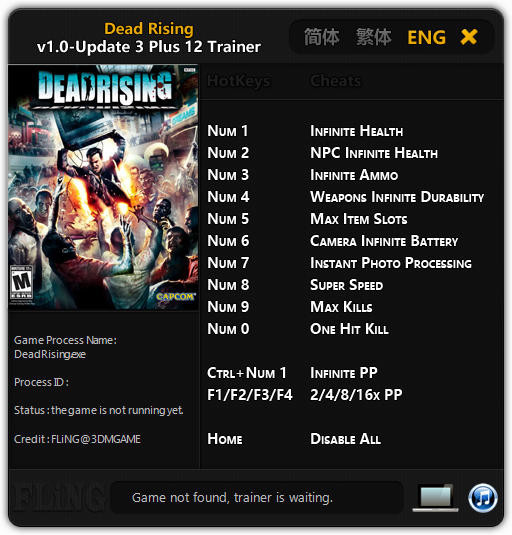 Трейнер +12 для версии 1.0 Update 3 от FLiNG