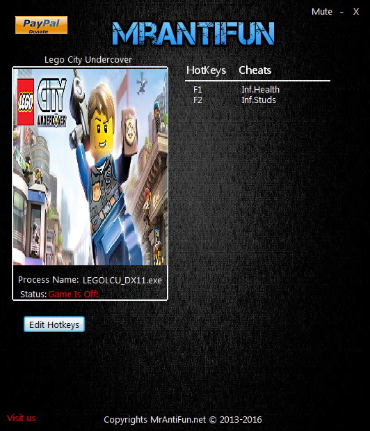 Трейнер +2 для версии 1.00 от MrAntiFun