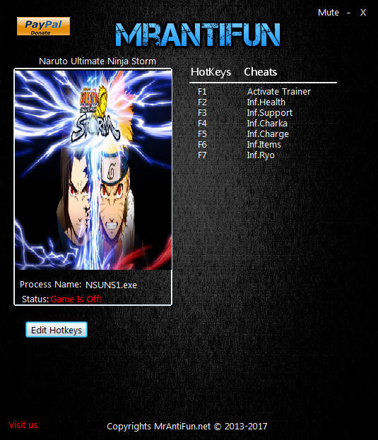 Трейнер +6 для версии 1.00 от MrAntiFun