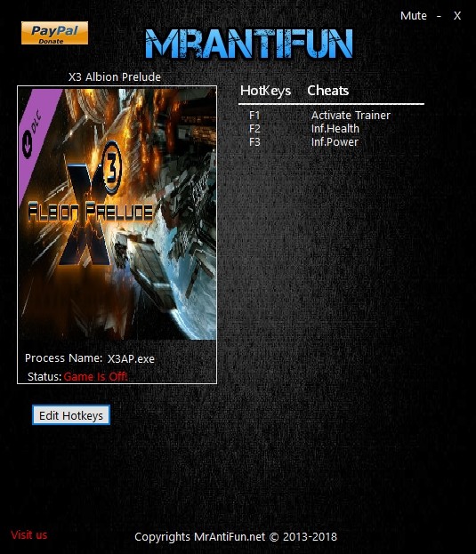 Трейнер +2 для версии 3.3 от MrAntiFun