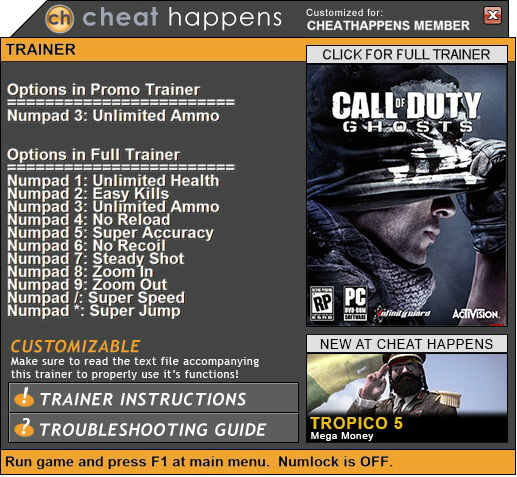 Трейнер +1 для версии 1.12 от Cheat Happens