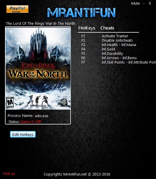 Трейнер +8 для версии с установленным апдейтом от 22.08.2016 от MrAntiFun