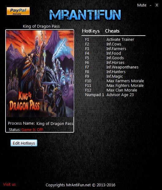 Трейнер +12 для версии 1.1.15 от MrAntiFun