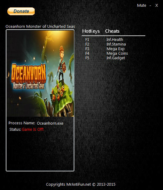 Трейнер +5 для версии 1.0 от MrAntiFun