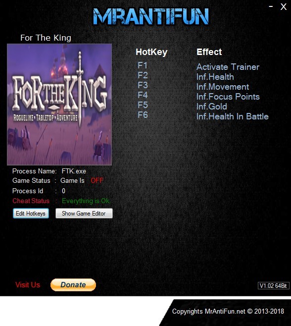 Трейнер +5 для версии 1.0.4.8319 от MrAntiFun