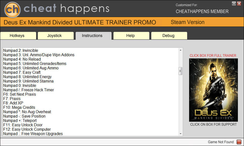 Трейнер +21 для версии 1.15 BUILD 757.0 от Cheat Happens