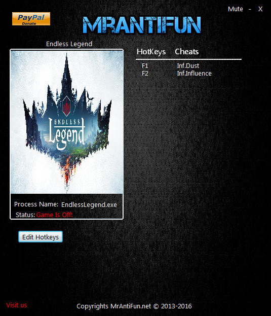 Трейнер +2 для версии 1.5.7 64bit от MrAntiFun
