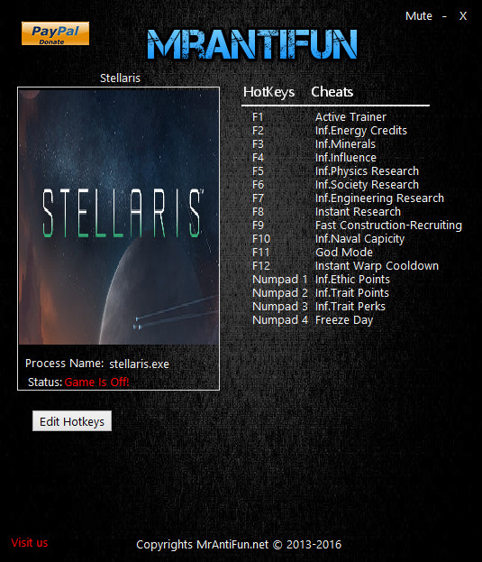 Трейнер +15 для версии 1.1.0 от MrAntiFun