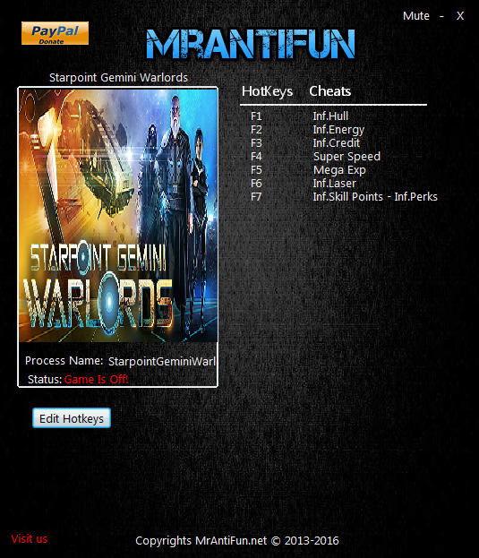 Трейнер +8 для версии 0.801.0 от MrAntiFun