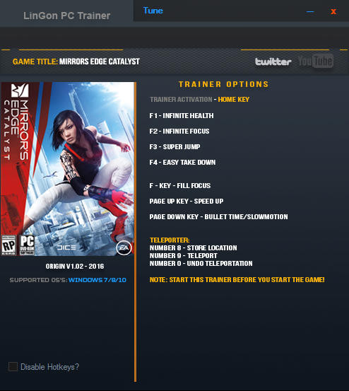 Трейнер +9 для версии 1.02 от LinGon