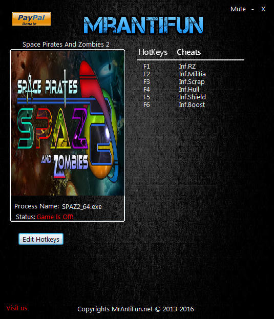 Трейнер +6 для версии 0.1.6: x64 от MrAntiFun